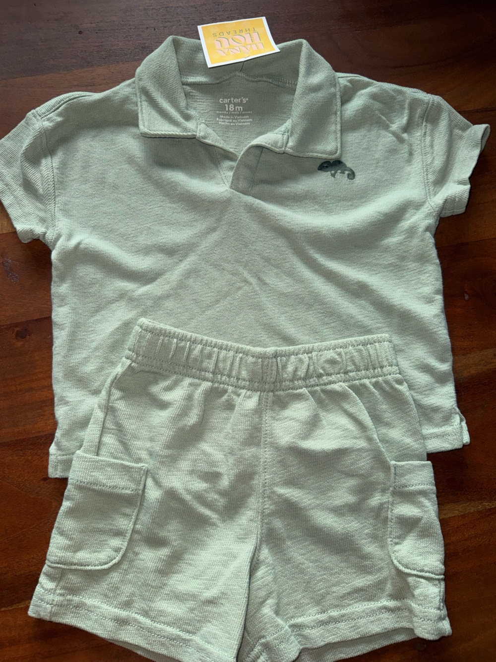 Carter's Light Mint Green Baby‎ Matching Set - Picture 1 of 2
